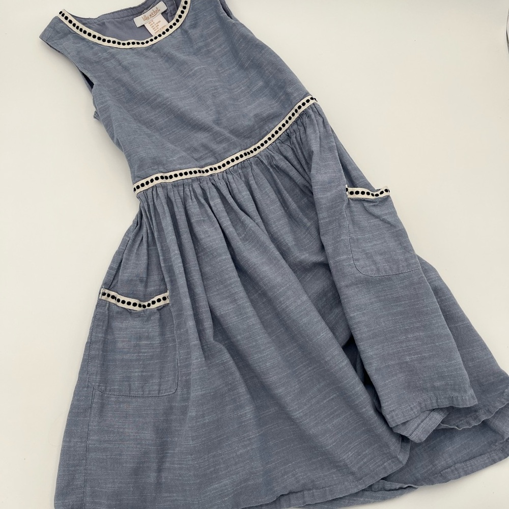 Lilly Wicket Blue Ruffled Tiered Sleeveless Sundress Sz 8